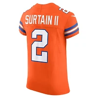 Men's Nike Patrick Surtain II Orange Denver Broncos Vapor F.U.S.E. Elite Jersey