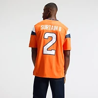 Men's Nike Patrick Surtain II Orange Denver Broncos Vapor F.U.S.E. Stitched Limited Jersey