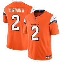 Men's Nike Patrick Surtain II Orange Denver Broncos Vapor F.U.S.E. Stitched Limited Jersey