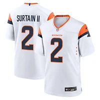 Men's Nike Patrick Surtain II White Denver Broncos Mile High Collection Game Jersey