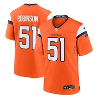 Men's Nike Que Robinson  Orange Denver Broncos Team Game Jersey