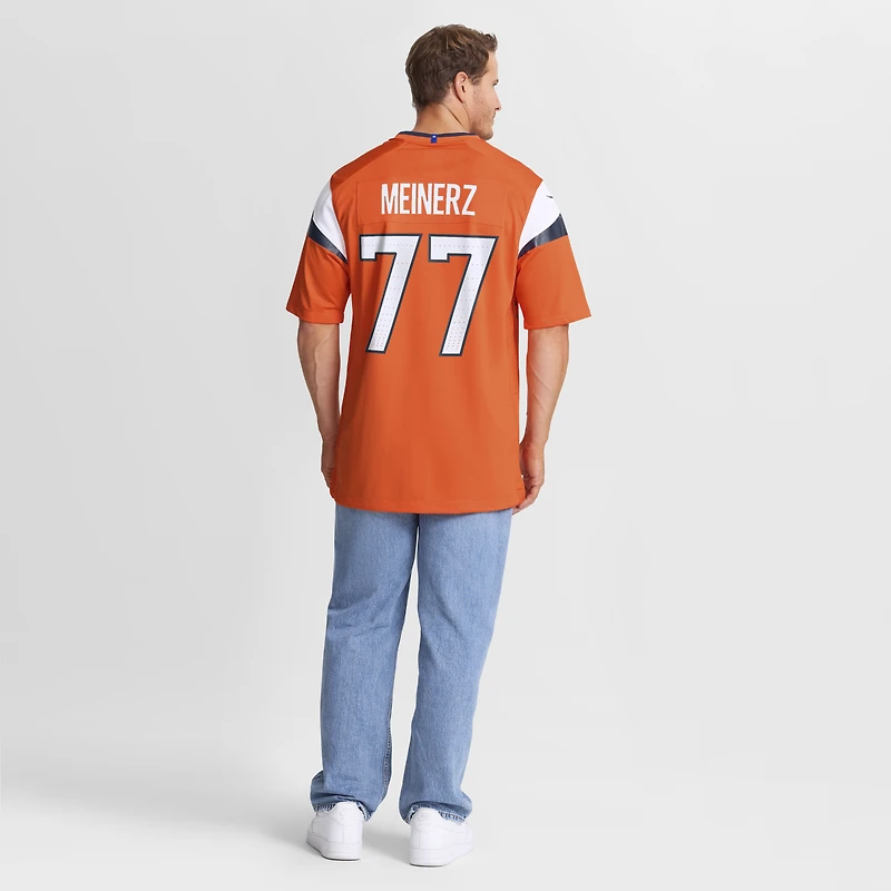 Men's Nike Quinn Meinerz  Orange Denver Broncos Team Game Jersey