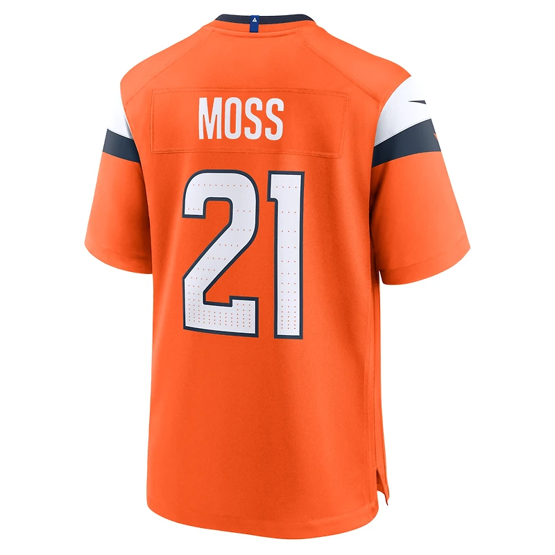Men's Nike Riley Moss Orange Denver Broncos Team Game Jersey