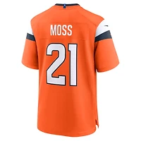 Men's Nike Riley Moss  Orange Denver Broncos Team Game Jersey