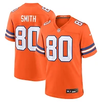 Maillot de jeu alternatif Nike Rod Smith orange pour homme, joueur retraité des Denver Broncos