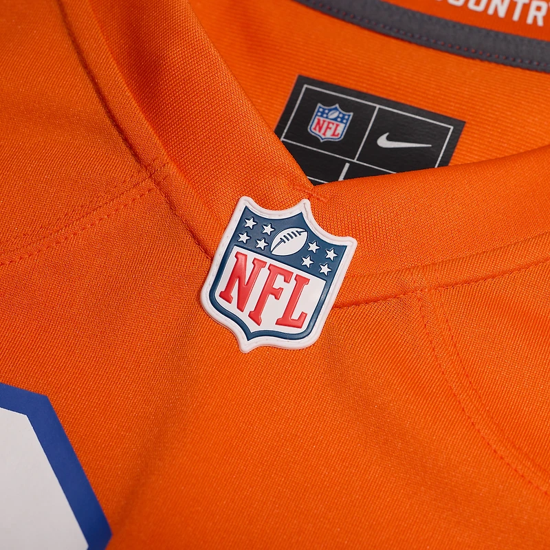 Maillot de jeu alternatif Nike Rod Smith orange pour homme, joueur retraité des Denver Broncos