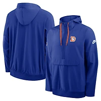 Men's Nike Royal Denver Broncos Alt Anorak Half-Zip Hooded Jacket