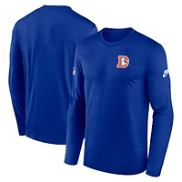 Men's Nike Royal Denver Broncos Legend Small Logo Dri-FIT Long Sleeve T-Shirt