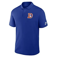 Men's Nike Royal Denver Broncos Rewind Victory Performance Polo