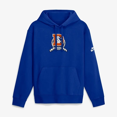 Men's Nike  Royal Denver Broncos Short Pass Rewind Club Fleece Hoodie