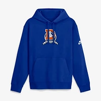 Men's Nike  Royal Denver Broncos Short Pass Rewind Club Fleece Hoodie