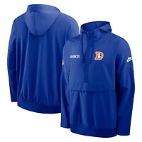 Men's Nike Royal Denver Broncos Sideline Alt Pack Anorak Half-Zip Hoodie Jacket
