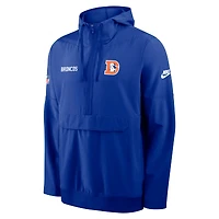 Veste à capuche demi-zippée Nike Royal Denver Broncos Sideline Alt Pack pour homme