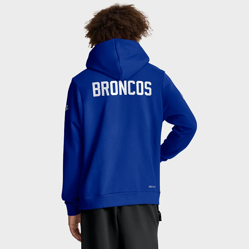 Sweat à capuche Nike Royal Denver Broncos Sideline Standard Issue Alt 2 Dri-FIT pour homme
