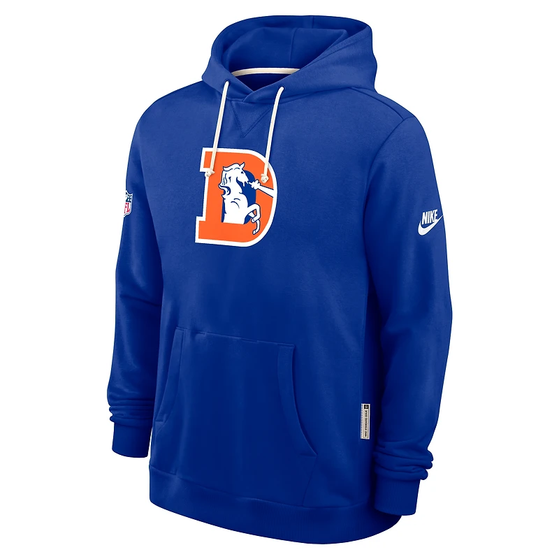 Sweat à capuche Nike Royal Denver Broncos Sideline Standard Issue Alt 2 Dri-FIT pour homme