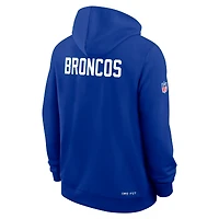 Sweat à capuche Nike Royal Denver Broncos Sideline Standard Issue Alt 2 Dri-FIT pour homme