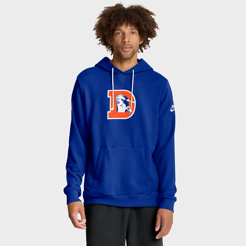 Sweat à capuche Nike Royal Denver Broncos Sideline Standard Issue Alt 2 Dri-FIT pour homme