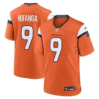 Men's Nike Talanoa Hufanga  Orange Denver Broncos Team Game Jersey