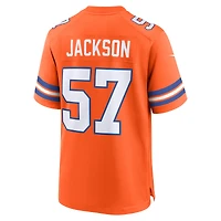 Maillot Nike Tom Jackson orange pour homme, joueur retraité des Denver Broncos, match alternatif
