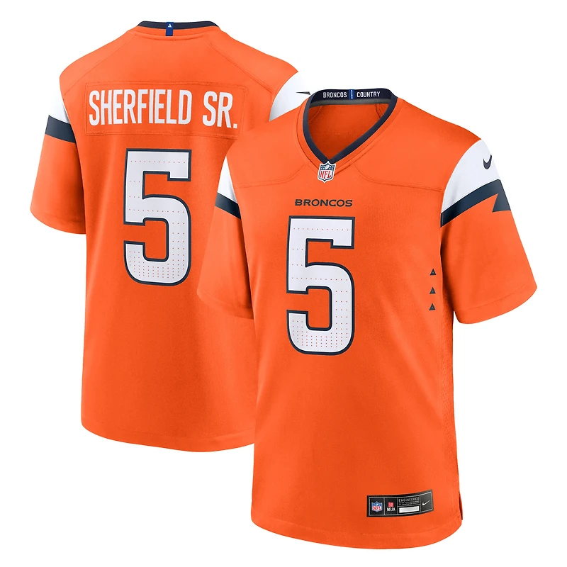 Men's Nike Trent Sherfield Sr.  Orange Denver Broncos Team Game Jersey