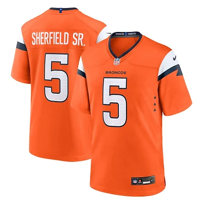 Men's Nike Trent Sherfield Sr.  Orange Denver Broncos Team Game Jersey