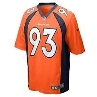 Maillot de match Nike Troy Jones Orange Denver Broncos pour homme
