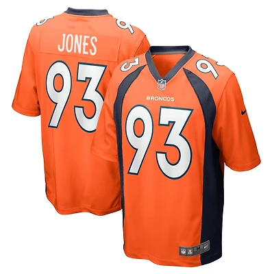 Maillot de match Nike Troy Jones Orange Denver Broncos pour homme