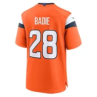 Men's Nike Tyler Badie  Orange Denver Broncos Team Game Jersey
