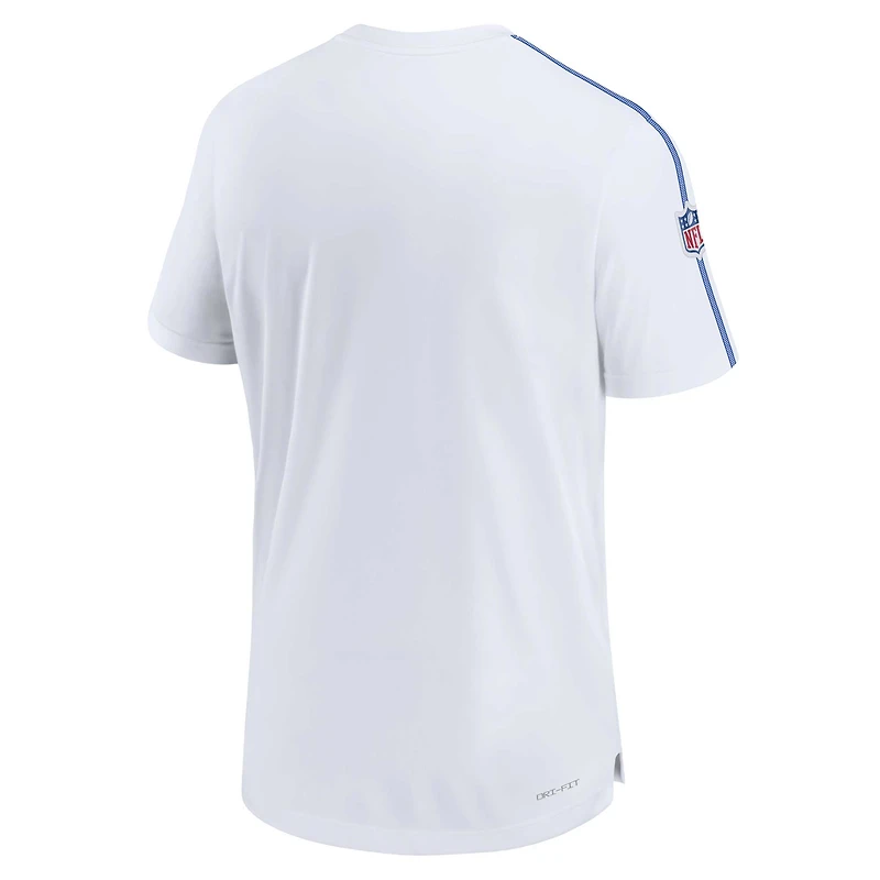 Haut de performance Coach avec logo alternatif Nike Denver Broncos Sideline pour homme blanc