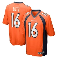 Maillot de match Nike Wil Lutz Denver Broncos pour homme, orange