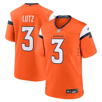 Men's Nike Wil Lutz Orange Denver Broncos Team Game Jersey