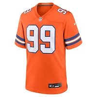 Men's Nike Zach Allen Orange Denver Broncos Alternate Game Jersey