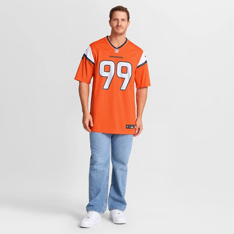 Men's Nike Zach Allen Orange Denver Broncos Team Game Jersey