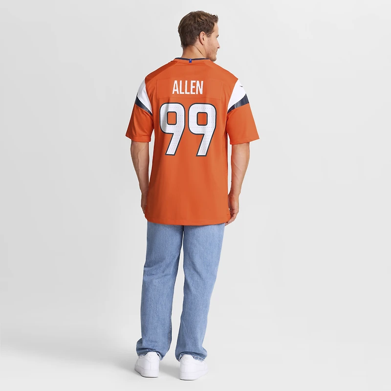 Men's Nike Zach Allen Orange Denver Broncos Team Game Jersey