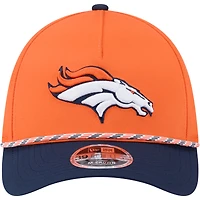 Casquette Flex 39THIRTY pour homme, orange/marine, Denver Broncos, modèle Rope M-Crown A-Frame