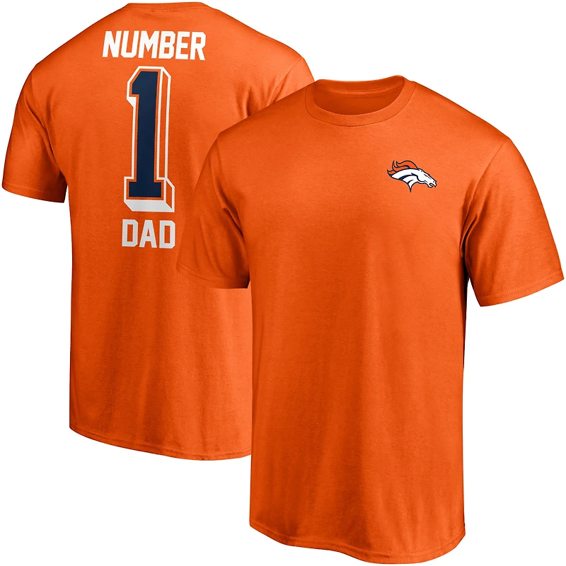 T-shirt orange pour homme Denver Broncos Team #1 Dad
