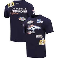 T-shirt de championnat des Denver Broncos Pro Standard pour hommes, bleu marine