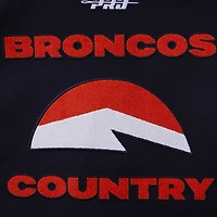 Men's Pro Standard  Navy Denver Broncos Classic Wool Varsity Full-Snap Jacket