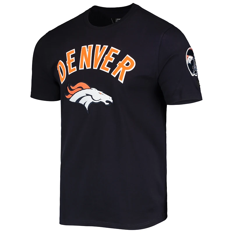 T-shirt slim à poils classiques Pro Standard pour hommes, bleu marine, Denver Broncos Team