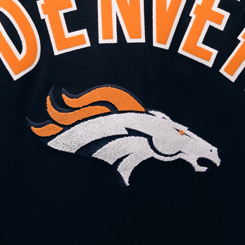 T-shirt slim à poils classiques Pro Standard pour hommes, bleu marine, Denver Broncos Team