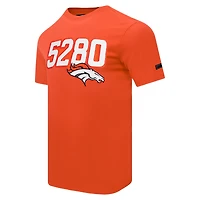 Men's Pro Standard Orange Denver Broncos Frozen Single Jersey T-Shirt