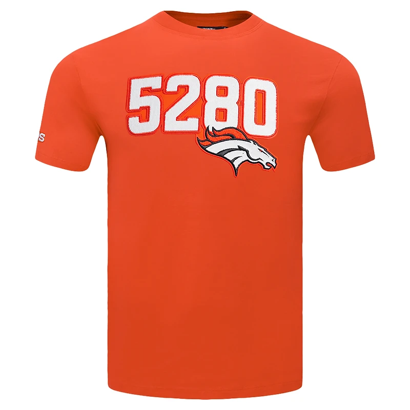 Men's Pro Standard Orange Denver Broncos Frozen Single Jersey T-Shirt