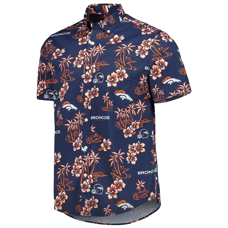 Chemise boutonnée Kekai des Broncos de Denver Reyn Spooner pour homme, bleu marine