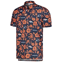 Polo Reyn Spooner pour homme bleu marine Denver Broncos Pua Performance