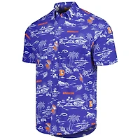 Men's Reyn Spooner Royal Denver Broncos Throwback Kekai Print Button-Up Shirt