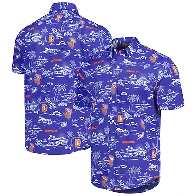 Chemise boutonnée à imprimé Kekai Reyn Spooner Royal Denver Broncos pour homme