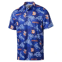 Polo Reyn Spooner Royal Denver Broncos Throwback Pua Performance pour hommes