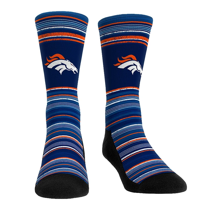 Pack combiné de chaussettes et caleçons boxeurs Rock Em Socks Denver Broncos Primary Crew pour hommes