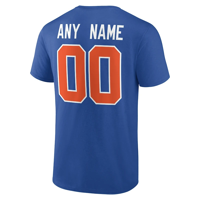 T-shirt authentique classique personnalisé avec nom et numéro de l'équipe des Broncos Denver, bleu royal