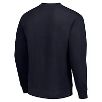 Sweat-shirt en polaire tri-blend bleu marine pour homme, motif demi-casque des Denver Broncos
